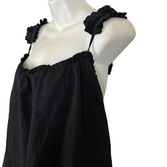 Hayden Womens Ruffle Sleeveless Black Tank Top Shirt Whimsigoth Fairy 3XL 3X - Picture 8 of 16